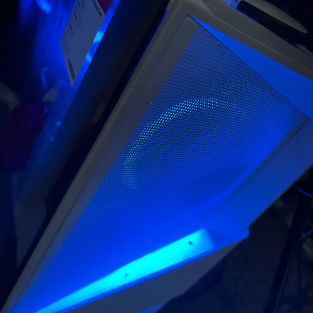 ForGlory White Gaming PC Case with Blue LED
